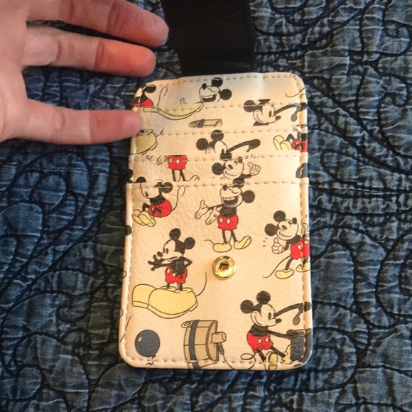 Loungefly Disney Mickey Mouse Balloon All Over Print Card Holder Wallet - Picture 3 of 3